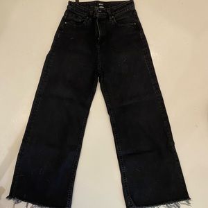 High rise BDG black wide leg crop jeans